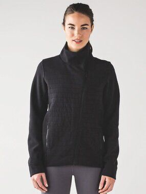 Lululemon Fleece Be True Quilted Jacket Black Size 4